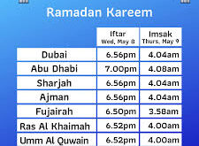 iftar time today abu dhabi