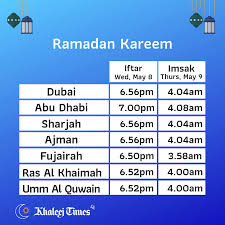 iftar time today abu dhabi